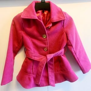 Girls Pink Peacoat